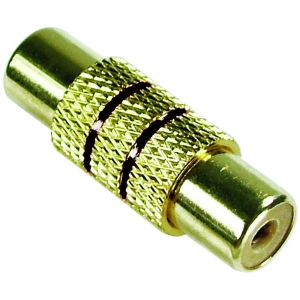 ADATTATORE BARILOTTO RCA PRESA FEMMINA - RCA PRESA FEMMINA IN METALLO DORATO NERO