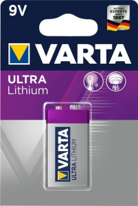 BATTERIA AL LITIO 9V ULTRA LITHIUM 6F22/9V BLOCK (6122) VARTA