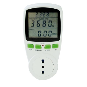 POWER METER CON DISPLAY LCD - 230VAC 16A (MAX)