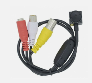 MICRO CAMERA PIN HOLE COLOR CMOS VIDEO AUDIO RCA 12VDC