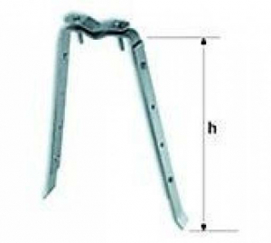 ZANCA A MURO AD U REGOLABILE PIATTO 40X4