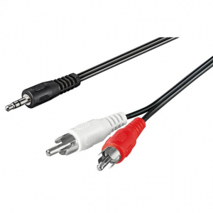 CAVO STEREO JACK 3,5MM A 2 X RCA MASCHIO 0,5MT
