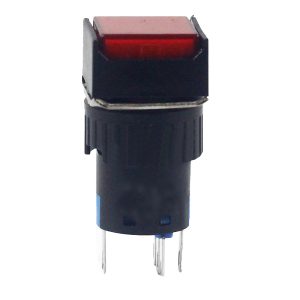 INTERRUTTORE LUMINOSO QUADRATO DA PANNELLO - ROSSO