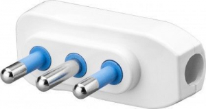 SPINA PIATTA 10A 250V 90 GRADI BIANCA