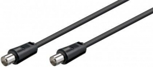 CAVETTO COASSIALE ANTENNA 9.5 MM (<70 DB) SCHERMATURA DOPPIA 2.5 Mt M/M NERO