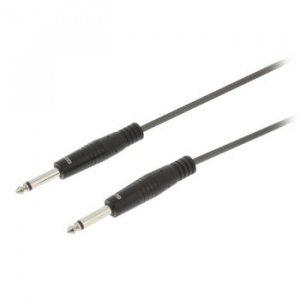 CAVO MONO-AUDIO 6.35 MM MASCHIO - 6.35 MM MASCHIO 5MT GRIGIO SCURO