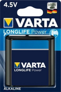 3LR12/FLAT (4912) BATTERIA AL MANGANESE ALCALINO 4,5 V VARTA LONGLIFE POWER