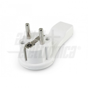SPINA SCHUKO PIATTA 90° 16A 250VAC BIANCA