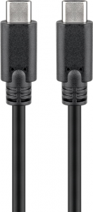 Goobay Cavo USB-C™ 3.1 di 1a generazione nero 1 m Protezione antipolvere - Spina USB-C™ > Spina USB-C™