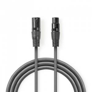 CAVO AUDIO XLR MASCHIO XLR FEMMINA 3mt BILANCIATO NEDIS