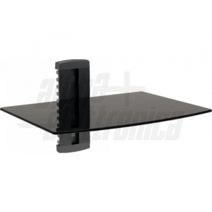 Mensola da muro con altezza regolabile per dispositivi audio-video - barra nascondi cavi inclusa