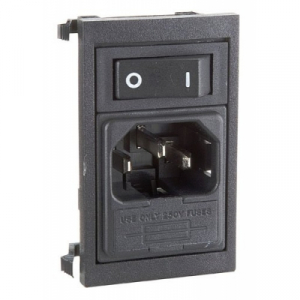 SPINA RETE TRIPOLARE DA PANNELLO CON PORTAFUSIBILE E INTERRUTTORE OMEGA BZ01001