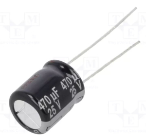 CONDENSATORE ELETTROLITICO RADIALE 470uF 25V 105°
