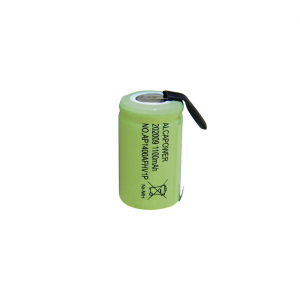 SINGOLA BATTERIA 1/2 AF 1/2AF NI-MH 1,2V 1100mAh CON LAMELLE T.saldare
