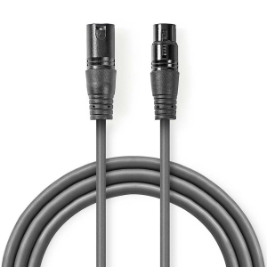 CAVO AUDIO XLR MASCHIO XLR FEMMINA STEREO 20mt NEDIS