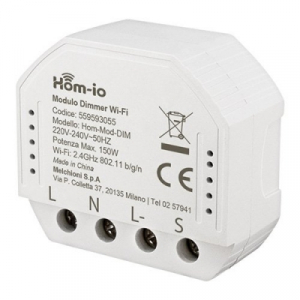 MELCHIONI HOM-IO MODULO DIMMER 150W DA INCASSO WIFI COMPATIBILE GOOGLE ASSISTANT & ALEXA