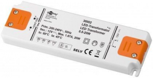 TRASFORMATORE LED 12 V (DC)/20 W