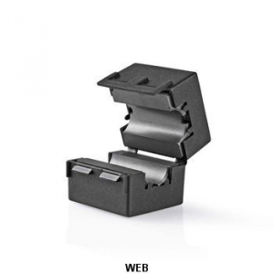 FILTRO FERRITE PER VIDEO | 300MHz | Per Cavi Diam.fino a 7,5mm Nero