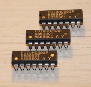 PC74HC393P INTEGRATO two 4-bit ripple carry binary counters
