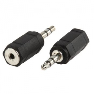 ADATTATORE AUDIO STEREO MASCHIO DA 3.5 MM - FEMMINA DA 2.5 MM NERO