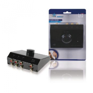 INTERRUTTORE ALTOPARLANTE 3X (2X RCA FEMMINA) - 2X RCA FEMMINA NERO