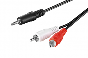 CAVO AUDIO Spina JACK 3,5mm (3-pin, stereo) > 2 spine RCA 5MT