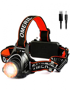 LAMPADA DA TESTA LED 600LM MULTI FOCUS DOPPIA LUCE BIANCA & BLU 3 FUNZIONI