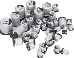 CONDENSATORI ELETTROLITICI SMD VARI VALORI VARIE TENSIONI VARI FORMATI