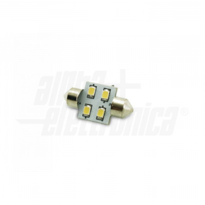 Lampadina a Led siluro SV8,5 - 0,9W - 10-30Vdc - Bianco freddo
