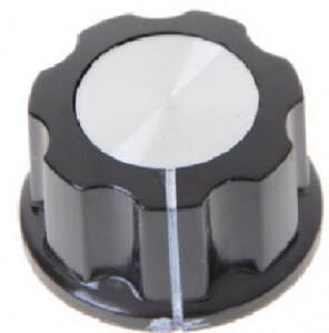 MANOPOLA CON INDICE NERA alberino 4mm fissaggia a vite