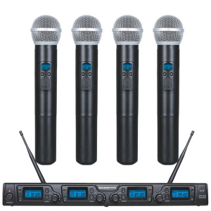ZZIPP SET 4 RADIOMICROFONI GELATO 16 CANALI UHF PHL 50MT