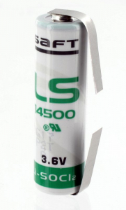 BATTERIA PILA LITIO STILO AA DA 3,6V 2,6A LS14500 LAMELLE SAFT