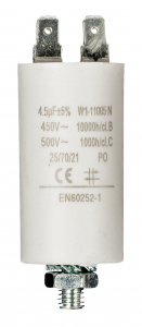 CONDENSATORE CILINDRICO BIANCO 4.5UF / 450V