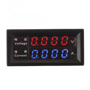 VOLTMETRO 0-200VDC AMPEROMETRO 10A DIGITALE DA PANNELLO ALIMENTAZION 5-12VDC