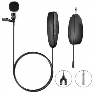 AUDIODESIGN RADIOMICROFONO LAVALIER TRASMETTITORE INCORPORATO RICEVITORE JACK 3,5