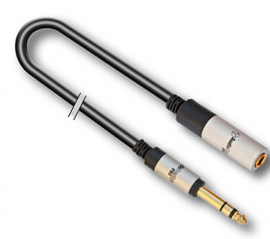 CAVO AUDIO JACK 6,35mm STEREO MASCHIO JACK 3,5mm STEREO FEMMINA 2mt X-PRO DOPPIA SCHERMATURA AUDIODESIGN