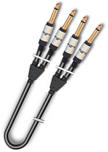 CAVO AUDIO 2 JACK 6,35mm MONO MASCHIO 2 JACK 6,35mm MONO MASCHIO 5mt X-PRO DOPPIA SCHERMATURA AUDIODESIGN