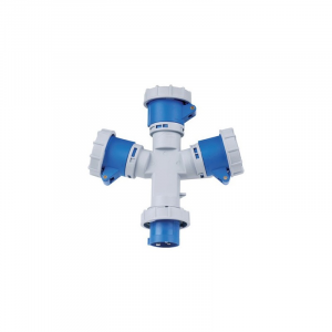 ECOVA ADATTATORE INDUSTRIALE SPINA CEE 16A 230V 2P+T CON 3 PRESE CEE 16A 230V 2P+T IP67