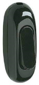 INTERRUTTORE PERETTA PASSAFILO PASSANTE NERO