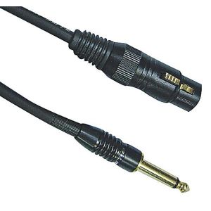 CAVO AUDIO XLR FEMMINA JACK 6,35mm MASCHIO MONO 20mt BILANCIATO