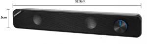 MINI SOUNDBAR PER COMPUTER CABLATA 2.0 2X3W