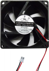 VENTOLA 12VDC 80X80X25mm 0,15A 2 FILI CONNETTORE JST 2PIN