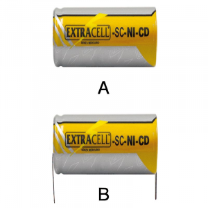 BATTERIA RICARICABILE NI-CD 1,2V 1,3Ah SUB-C CON LAMELLE