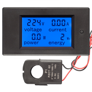 MISURATORE ENERGIA DA INCASSO 80-260VAC 100A (TENSIONE-CORRENTE-POTENZA-KWh)