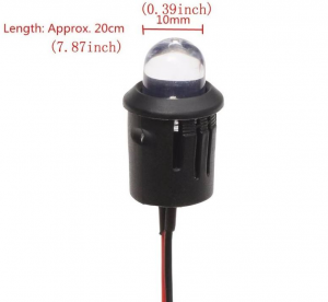 LED 10mm ARANCIONE 12V CABLATO CON PORTALED