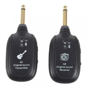 SET TRASMETTITORE RICEVITORE AUDIO UHF PER CHITARRA- RICARICABILI