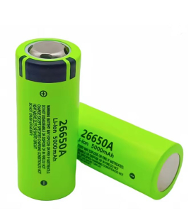 BATTERIA IONI DI LITIO Li-ion 26650 3,7V 5000mAh POLO PIATTO H65mmXD26mm
