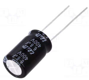 CONDENSATORE ELETTROLITICO 6,8uF 400V 105° RADIALE LOW ESR