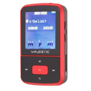 LETTORE MP3/WMA/FLAC/OGG BLUETOOTH REGISTRATORE VOCALE 32GB DISPLAY 1,5" TFT+ CLIP ROSSO