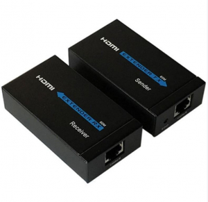 HDMI EXTENDER CON 2 CAVI CAT5E CAT6 PORTATA 60MT 4K 3D 5VDC